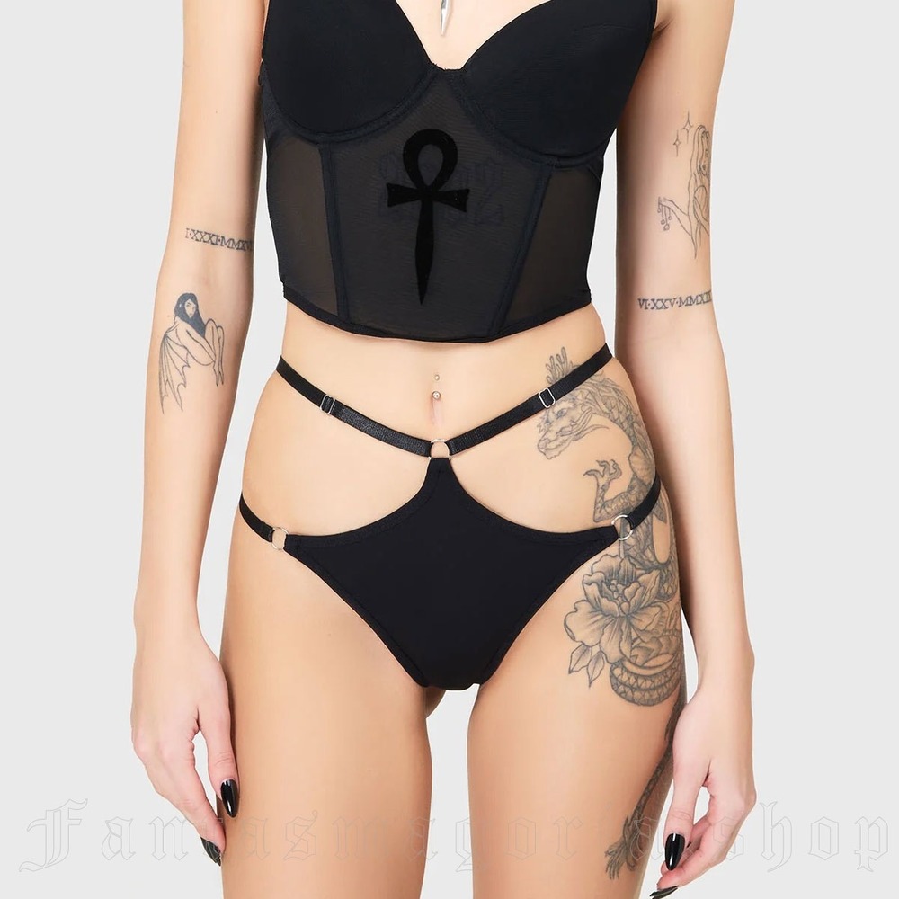 Killstar ankhtration black panty adjustable XXL